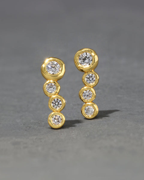 Asterales Gold Bar Earring