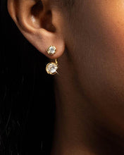Asterales Gold Molten Front Back Earring