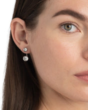 Asterales Silver Molten Front Back Earring