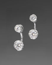 Asterales Silver Molten Front Back Earring