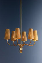 Atwood 6 Light Chandelier, Aged Brass