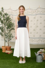 Boat Neck Lace Trim Midi Dress
