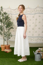 Boat Neck Lace Trim Midi Dress