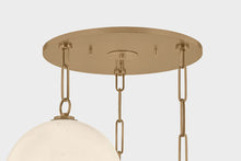 Bramble 3 Light Chandelier, Patina Brass