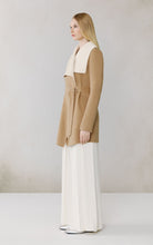 Bridgette Teak Powder Mid Length Wool Coat