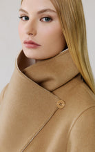 Bridgette Teak Powder Mid Length Wool Coat