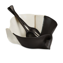 LARGE CURLY BOWL-BLACK AND WHITE