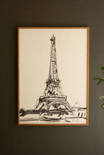 Framed Black and White Eiffel Tower Print