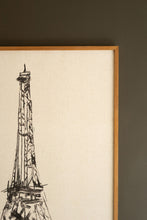Framed Black and White Eiffel Tower Print