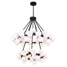 CHANDELIER, 70-LT, BLACK FINISH