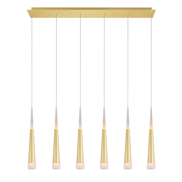 ANDES LED POOL TABLE CHANDELIER- SATIN GOLD