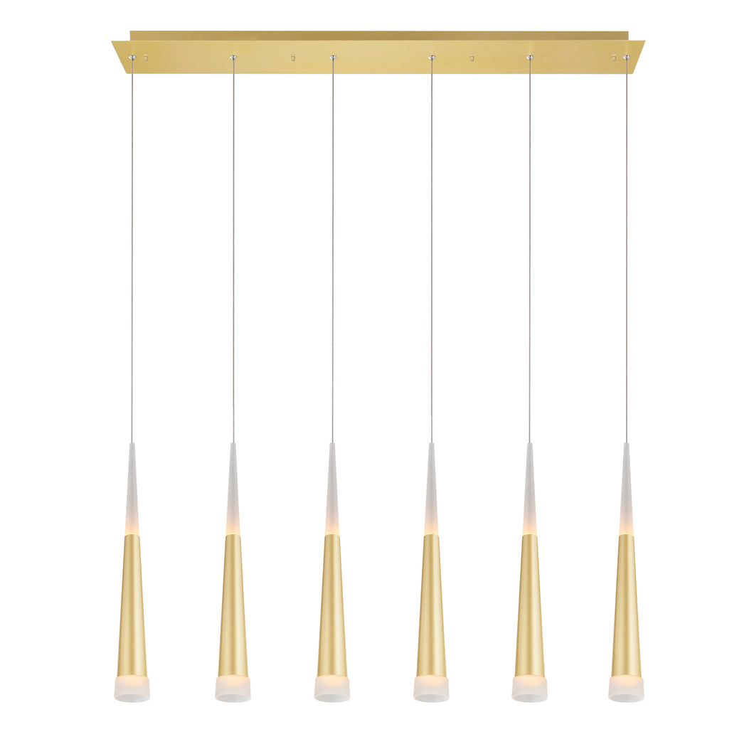 ANDES LED POOL TABLE CHANDELIER- SATIN GOLD