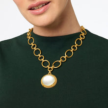 CABOCHON STATEMENT NECKLACE-IRIDESCENT CLEAR CRYSTAL