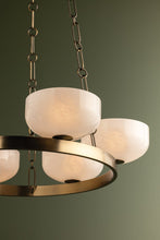 Caelum 6 Light Chandelier, Patina Brass
