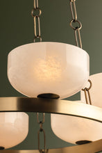 Caelum 6 Light Chandelier, Patina Brass