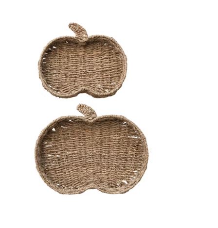 Hand-Woven Seagrass Pumpkin Basket-Small