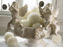 Sitting White Glitter Cherub
