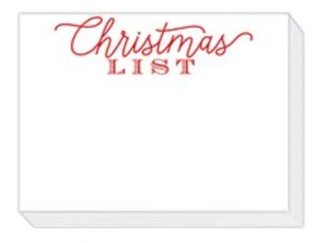 Christmas List Mini Slab Notepad