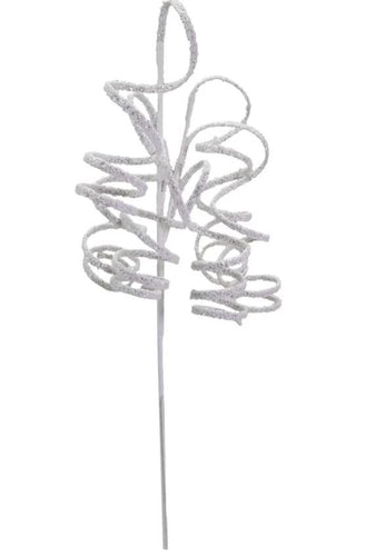 Plastic Swirl Glitter Stem