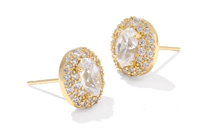 Bella Gold CZ Stud Earring