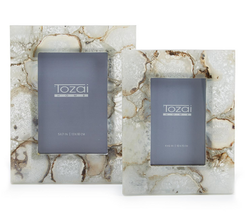 NATURAL WHITE AGATE 4X6 FRAME