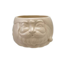 Santa Head Stoneware Bottle Cooler/Container