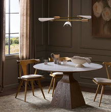 Sargon Dining Table-Honed White Marble