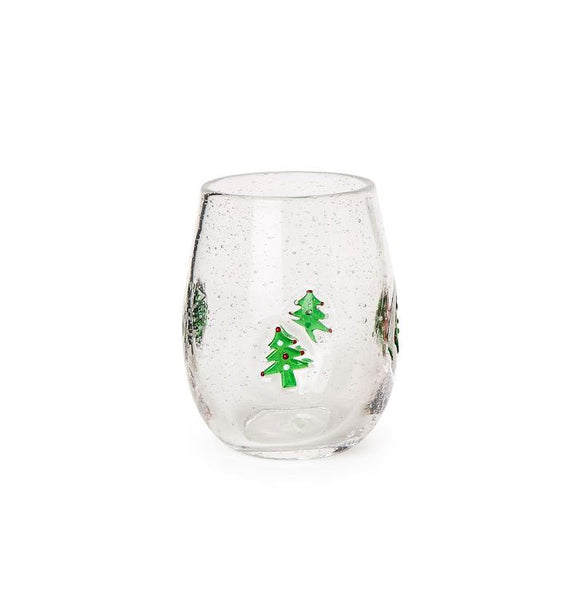 Tree Bubbles Stemless Wine Glass