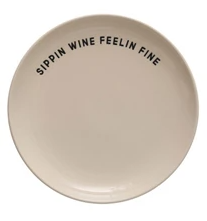 SIPPIN WINE FEELIN FINE PLATE