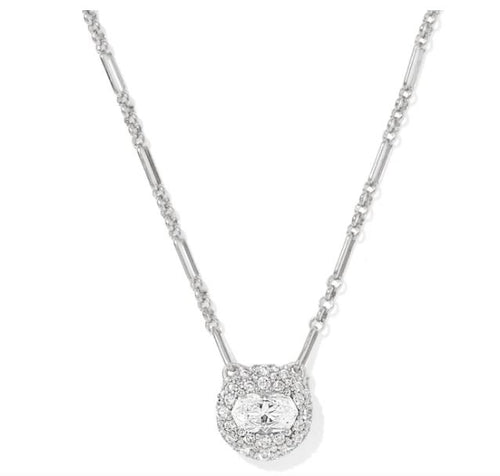 Bella Silver CZ Short Pendant Necklace