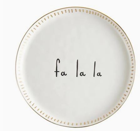 Fa La La Ceramic Appetizer Plate