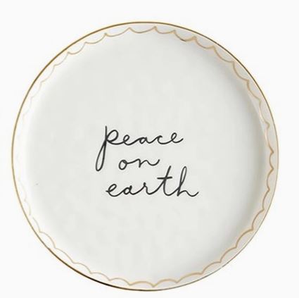 Peace on Earth Ceramic Appetizer Plate