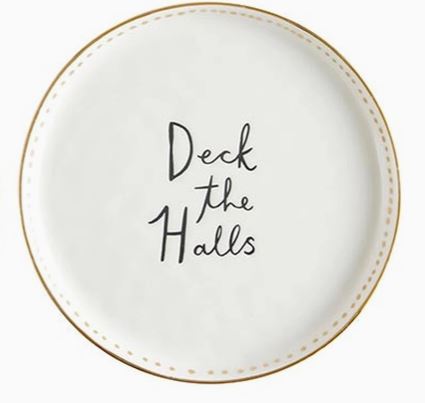 Deck the Halls Ceramic Appetizer Plate