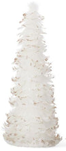 White Feather Gold Glitter Tree-Large
