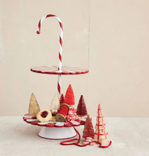 Metal 2-Tier Candy Cane Tray