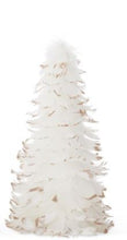 White Feather Gold Glitter Tree-Small