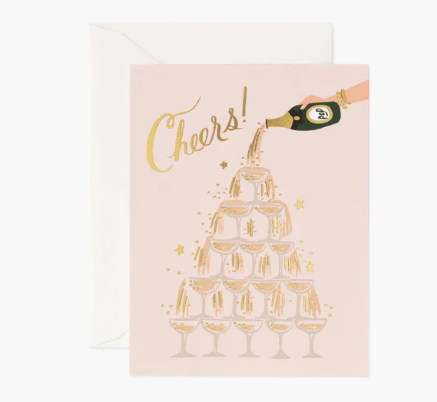 Champagne Tower Cheers Card