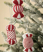 Handmade Beaded Fabric Candy Ornament