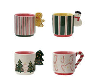Tree Hand Painted Stoneware Mug