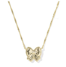 Haley Ivory Bow Pendant Necklace-Mother of Pearl
