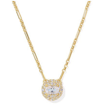 Bella Gold CZ Short Pendant Necklace