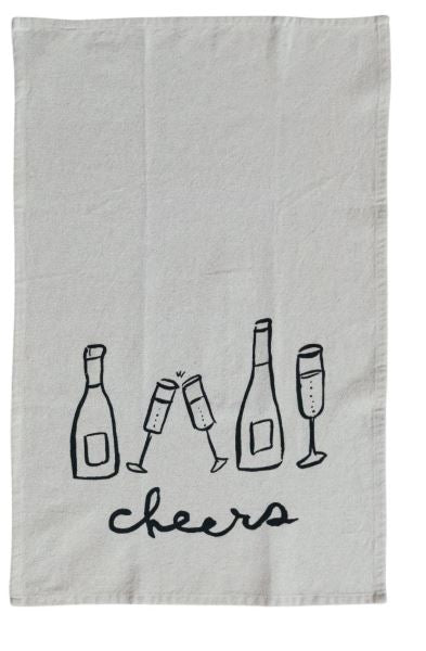 Cheers Linen Tea Towel