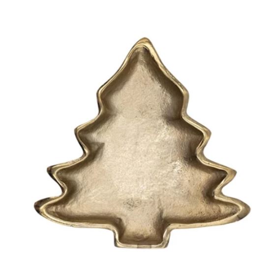 Cast Aluminum Gold Tree Dish