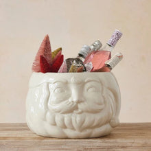 Santa Head Stoneware Bottle Cooler/Container
