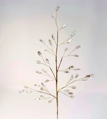 Elegant Acrylic Champagne Amethyst Gem Spray