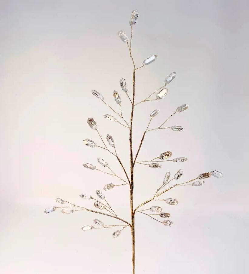 Elegant Acrylic Champagne Amethyst Gem Spray