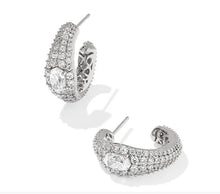 Bella Silver CZ Hoop Earring