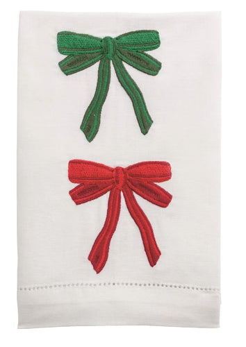 Two Bows Embroidered Towel