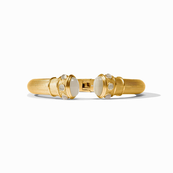 Cobblestone Gold Demi Cuff-Ivory Cat's Eye
