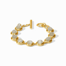 Cobblestone Gold Tennis Bracelet-Ivory Cat's Eye